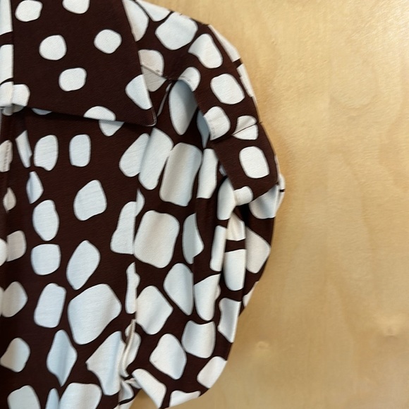 Diane von Furstenberg DVF "Jilda Top" Silk Jersey Short Sleeve Wrap Top sz 8 M - Picture 4 of 9